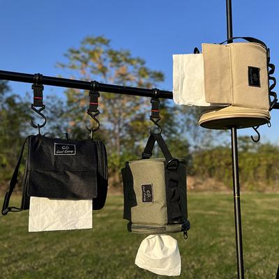 Outdoor Roll Paper Bag Hanging Toilet Paper Holder Multi-functional Tissue Holder for Camping Hiking