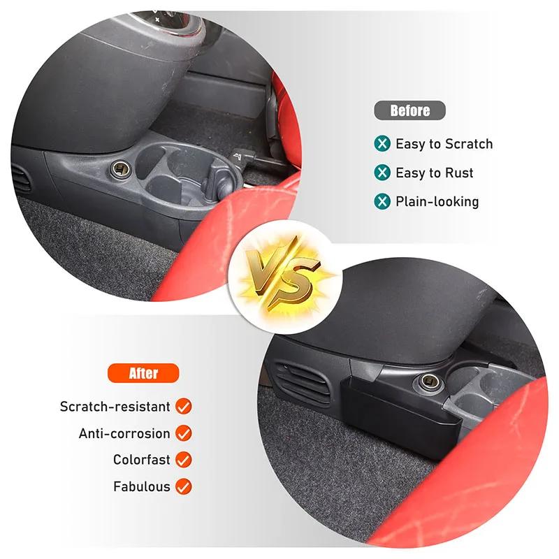 ABS Black For Fiat 500 2007-2025 Center Console Side Storage Box Multi-Function Mobile Phone Tray Car Interior Accessories