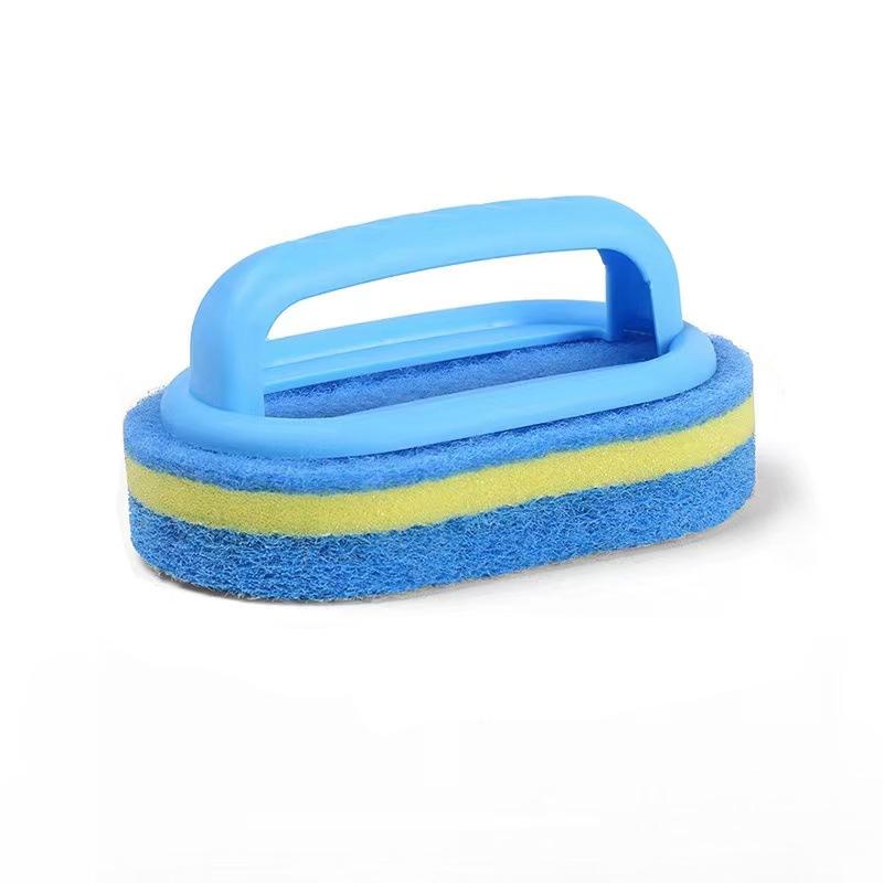 Magic Sponge Kitchen Bathroom Toilet Cleaning Glass Wall Cleaning Bath Brush Handle Sponge Ceramic Window Slot Clean Brush