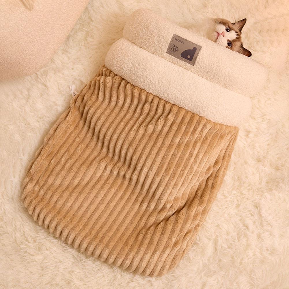 Comfortable Cat Sleeping Bag Soft Cat Bed Warm Closed Cat Bed Funny Tunnel Pet Nest Lovely Nest for Cats 5-8kg Pet Supplies