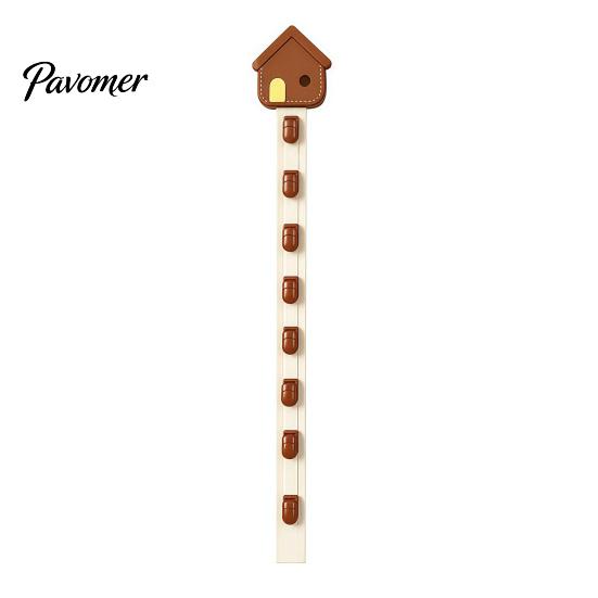 Decorative Wall Hooks for Home Hat Organizer with 8 Hooks, Wall-mounted Baseball Cap Rack, Cute House Shape Rack Vertical Storage Holder Bags Scarves