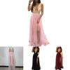 Elegant Women Party Sling Evening Dress With Deep V-neck And Stunning Backless Design