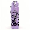 1PC Simple Clown Figure Print 750ml Color Plastic Sports Water Bottle Leakproof Flip Straw Lid Suitable for Sports Office Home Use