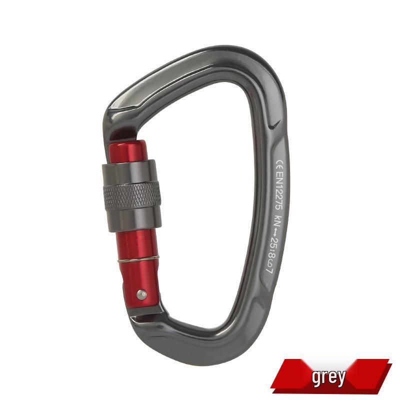 Outdoor Aluminum D-Shaped Lock: Camping, Hammock, Backpack, Rock Climbing, and Mountaineering Clip.