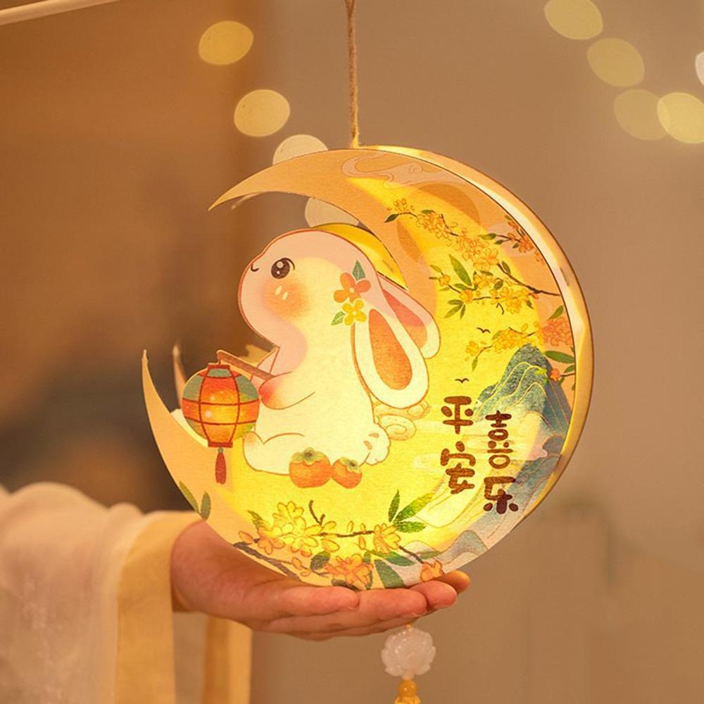 Chinese Middle Autumn Festival Lantern Waterproof Ancient Style Handheld Lantern  Cultural Event