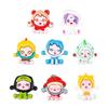 Cartoon Girl Resin Accessories: Cute Sitting Pose DIY Phone Case, Keychain, and Headwear Components