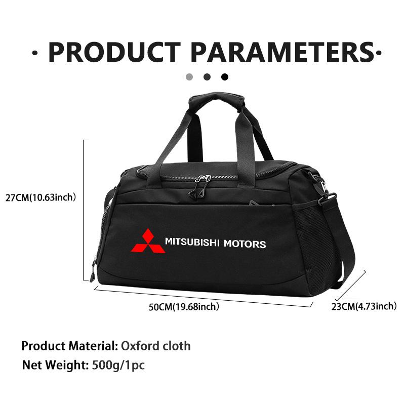Car Logo Oxford Waterproof Travel Bags Hand Luggage Duffle Fitness Bag For Mitsubishi Outlander Lancer L200 ASX Pajero Grandis