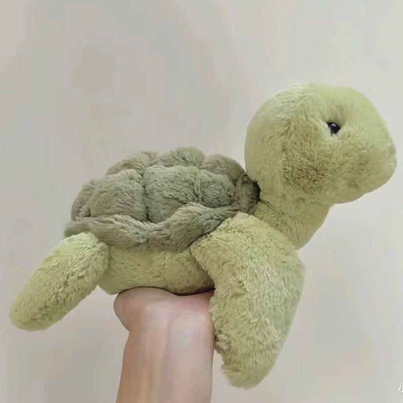 Turtle Cute Little Plush Toy Cartoon Green Hair Girl Sleeping Companion Gift