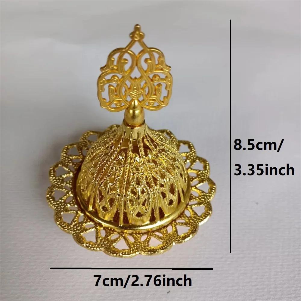 2025 Mini Crown Retro Copper Hollow Out Incense Stick Burner Holder Golden Arab Burner Catcher Home Decoration Sandalwood Censer