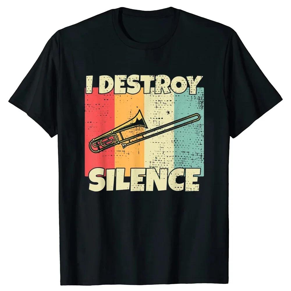 Retro Vintage Evolution Of Man Summer Graphic Cotton Streetwear Short Sleeve Music Gifts Tshirt Trombone T Shirt Mens Clothing