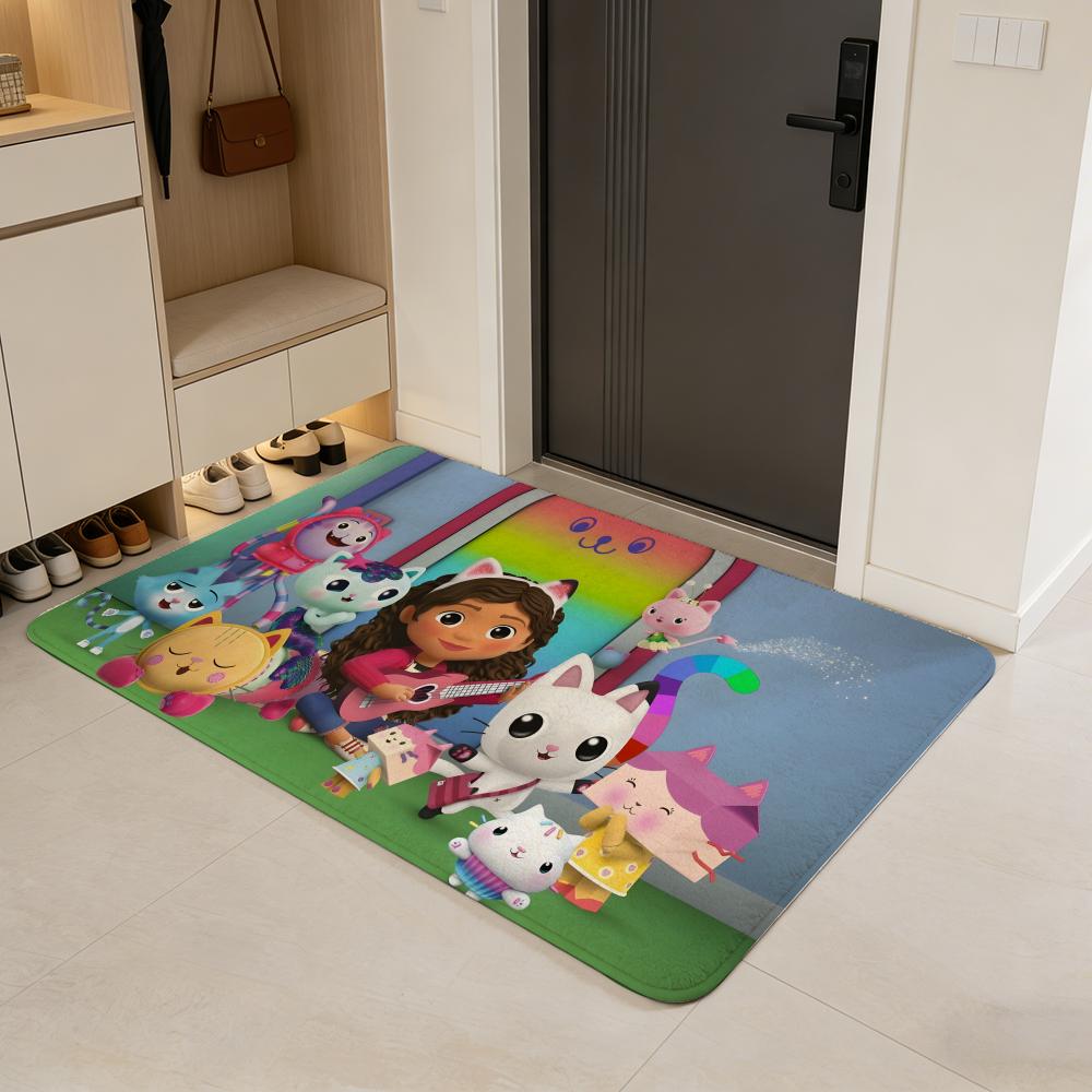 

Anime G-Gabby s Dollhouse Floor Mat Flannel Door Mat Non-Slip Absorbent Washable Indoor Home Rug 40x60cm