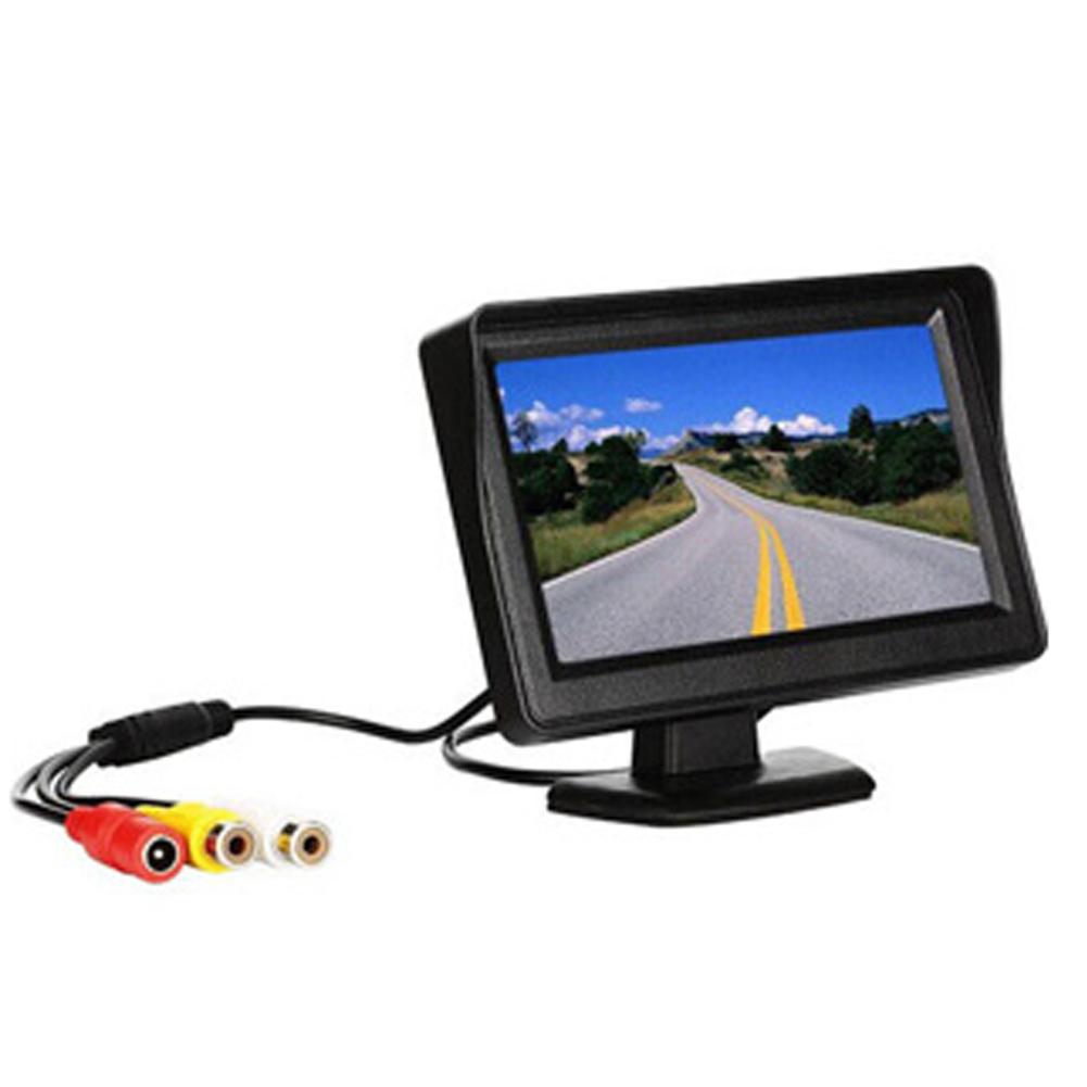 4.3-inch Hd Car Monitor Tft Screen 2-way Signal Input Parking Rear View Camera Universal Reversing Display Acesssories