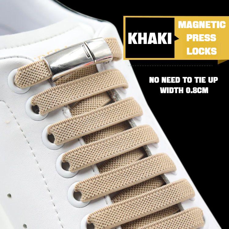 1Pair Magnetic Lock Shoelaces Without Ties Flat Elastic Laces Sneakers Boots No Tie Shoelace Rubber Bands for Shoe Accessories