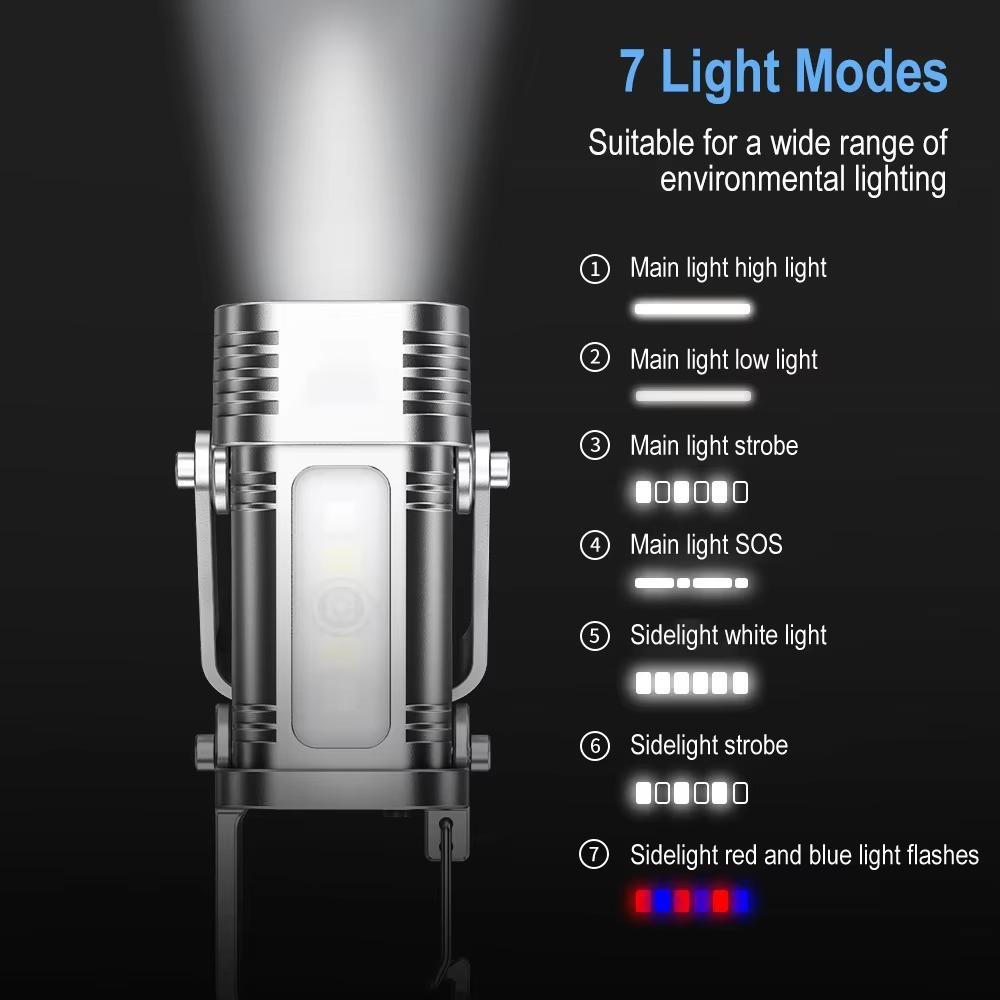 Multifunctional Keychain Flashlights USB Rechargeable Mini Flashlight  Outdoor Hiking Camping