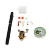 Set Combo Tijă de Pescuit cu Mulineta Mini Telescopic Portabil Buzunar Tijă de Pescuit Stil Pix + Mulineta Aliaj de Aluminiu Fir de Pescuit Moale