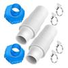Pool Hose Adapter Kit With 11238 B Adaptors For 1-1/4 1-1/2 Inch Hoses Clamps Connectors Set For Ground Pool Pumps
