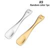 1 Stück Metall Zink Mini Kosmetikspatel Gebogene Schaufel Gold Silber Make-up Maske Creme Löffel Augencreme Stift Beauty Schaufel