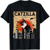 Vintage Catzilla - Funny Tuxedo Cat And Kitten T-Shirt for Men Women Girls Kids