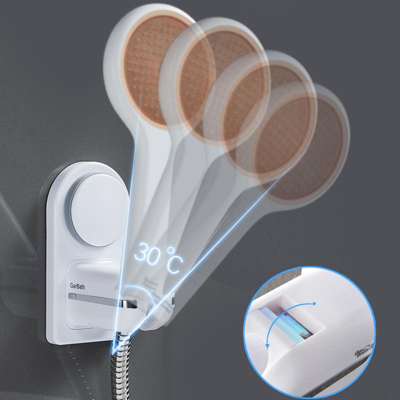 Punch-free Shower Bracket Bathroom Shower Head Hanger Holder Adjustable Shower Base Lotus Shower Rack