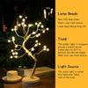 36/72/108 Bonsai Tree Led Lamp Table Usb Room Fairy Bedside Light 8modes Wire Bedroom Tabletop Night Switch Lights Christmas Diy