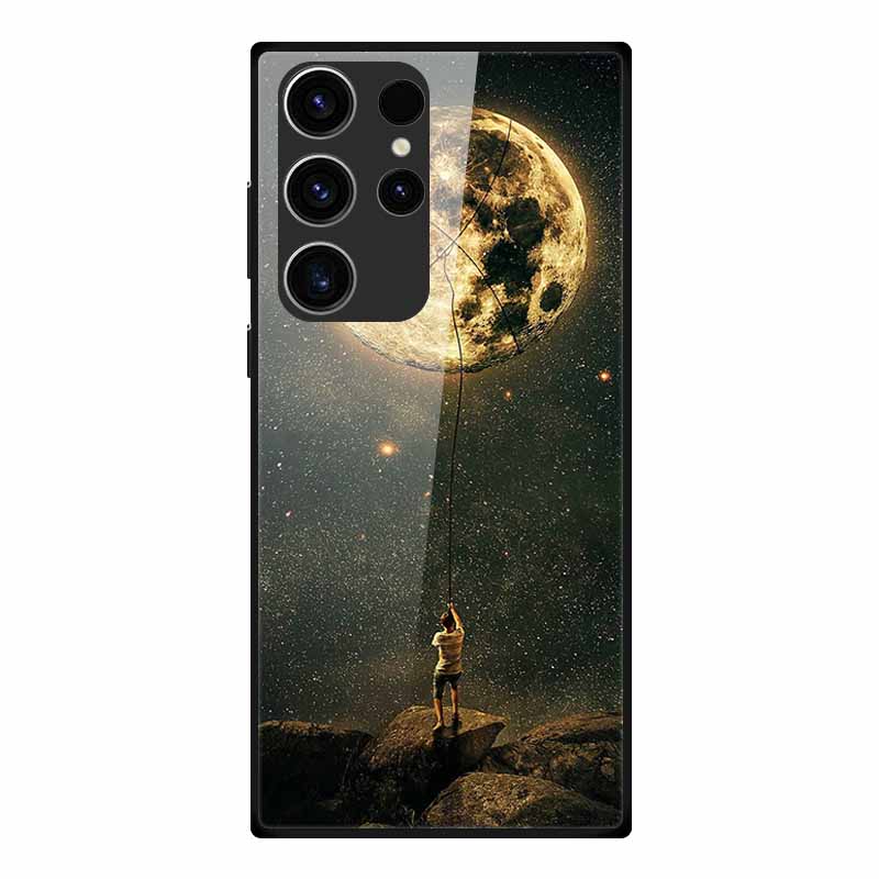 Phone Case For Samsung S23 Ultra Back Cover Case Tempered Glass Soft Funda For Samsung Galaxy S23 Plus Case S 23 + Ultra Coque