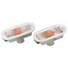 Pair of Side Indicator Light Housing Long Lifespan Scratch Resistant 1J5949117 Replacement for Seat Arosa White