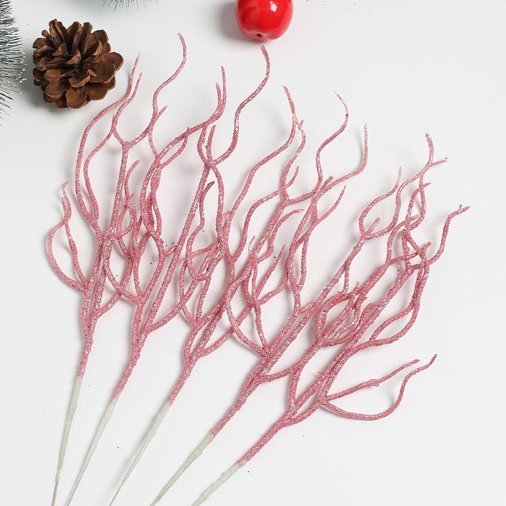 3/5Pcs Christmas Decorations Colored Branch Artificial Bouquet Xmas Tree Ornament Home Decor New Year Navidad 2025 Accessories