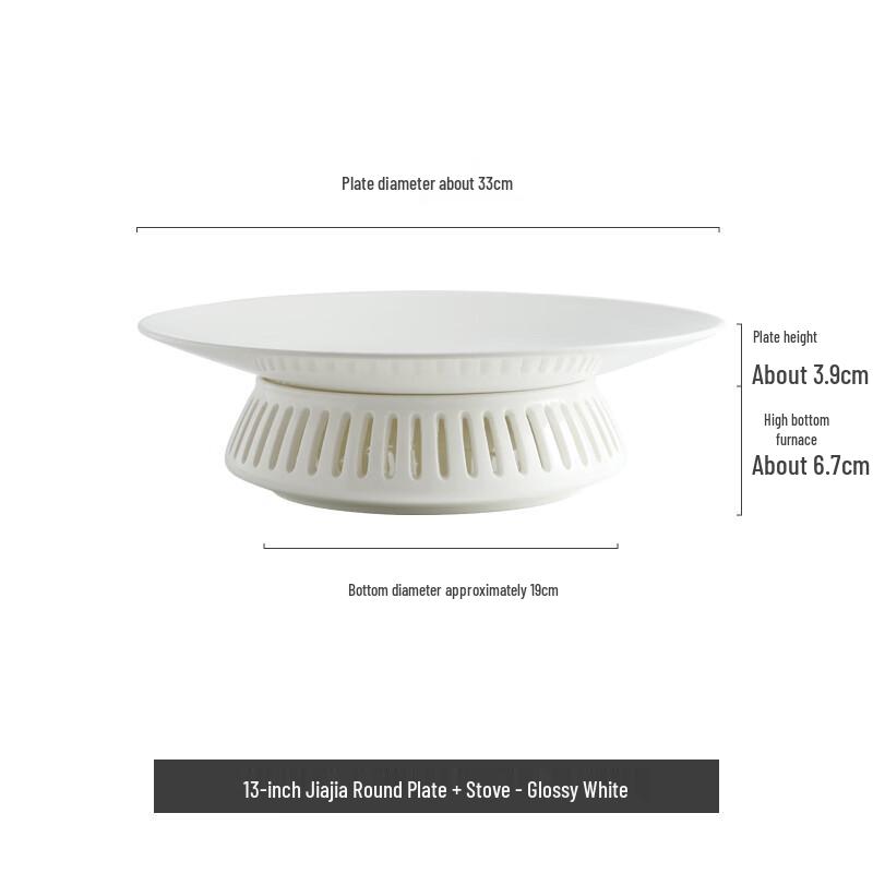 Керамическая изоляционная подогреваемая тарелка для еды с подогревом от свечи