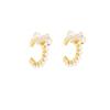S925 Silver Bow Pearl Earrings - Trendy C-Shaped Luxury for Women