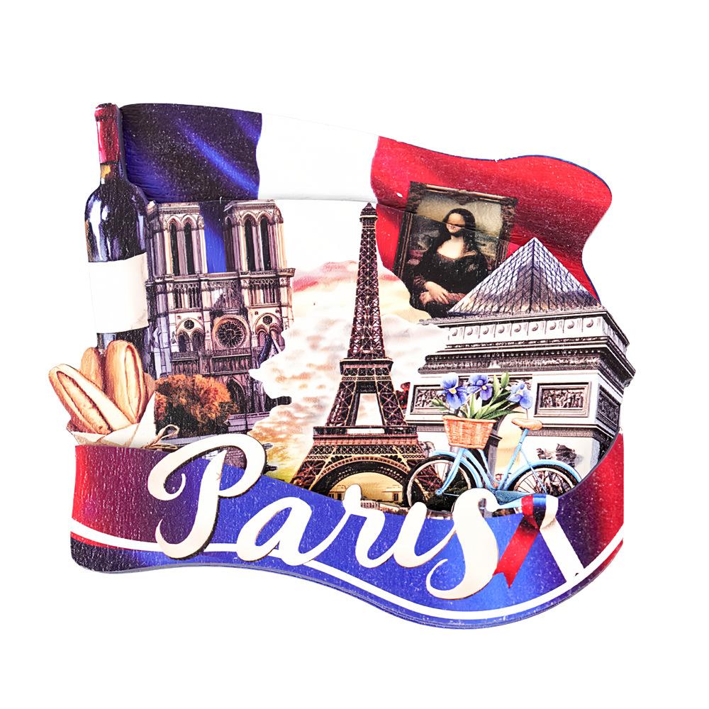 3D Wooden Magnetic Fridge Magnet City Landmark Souvenir Travel Memory Gift Set