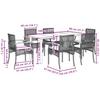 VidaXL Garden Dining Set with Cushions 7pcs, Patio Table and Chair, Patio Furniture, Outdoor Furniture, 3213607