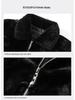 Men's Gold Sable Velvet Jacket: Fashionable Casual Warm Fur Coat for Autumn and Winter