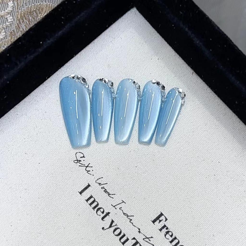 Pure Hand-made Phototherapy Wearable Armor, Coastline Finished Products Reusable Nail Art Patches Can Be Removed