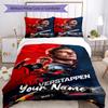 3ks Sada povlečení na míru Max Verstappen Uzavírání na zip Obsahuje 1 povlak na přikrývku a 2 povlaky na polštář, měkké a pohodlné pro všechna roční období.