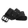 Double Row Canvas Waist Belt Metal Buckle Woven Belts Double Row Buckle Belt  Leisure Wear