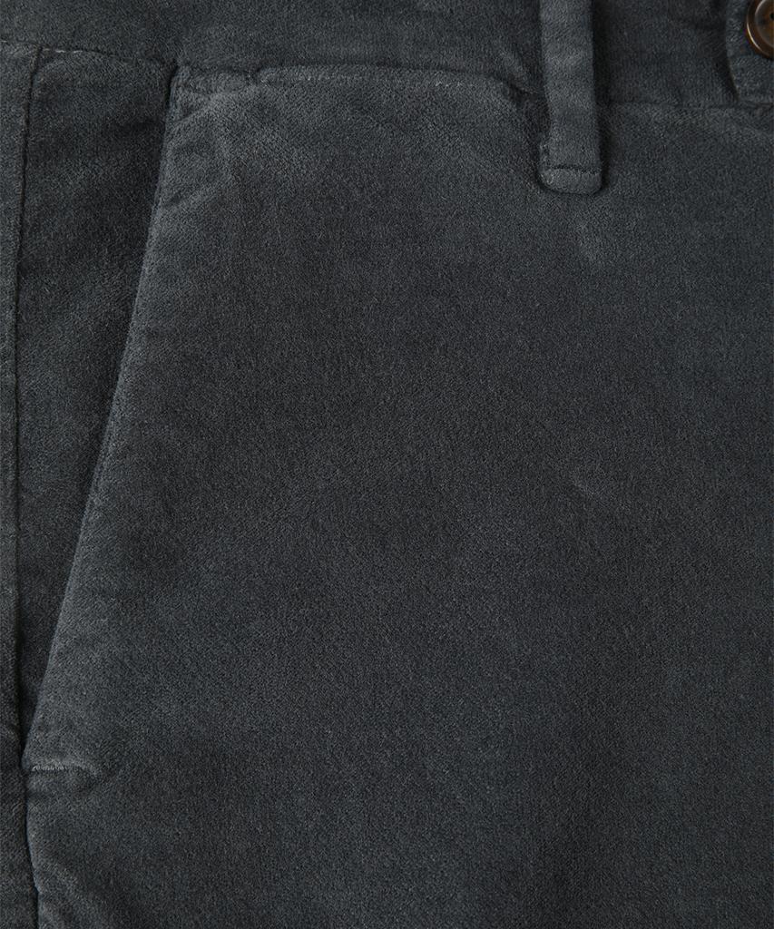 PANICALE Charcoal Brushed Cotton Regular Fit Pants