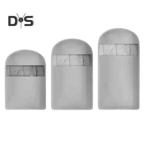 1/3Pcs Hanging Garment Bags with Self Compression Zipper Large Capacity Dustproof Space Saving Garment Clothes Bags