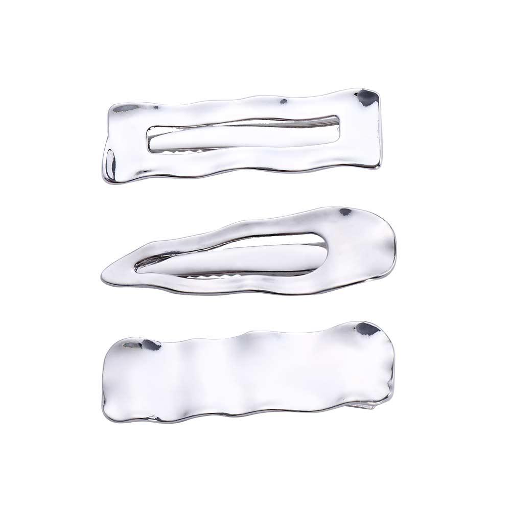 Korean Style Rectangle Side Bangs Hair Clips Punk Hair Clips Metal Hair Pins Fix Fringe Barrette