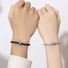 Original Long-distance Love Couple Bracelet Niche Design Sense Simple Round Bead Woven Hand Rope Student Gift