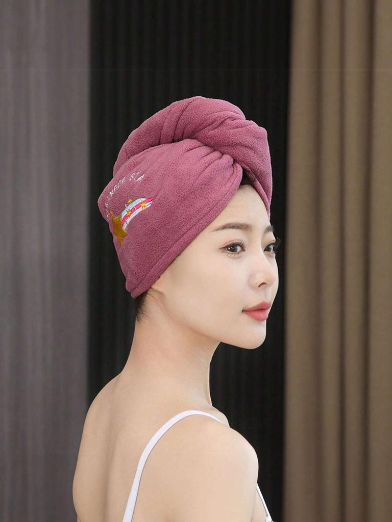 1pc Quickly Dry Hair Hat Towel Super Absorbent Soft Bathroom Women Head Towels Girls Cute Hair Towel Hair Dry Wrap Bonnets