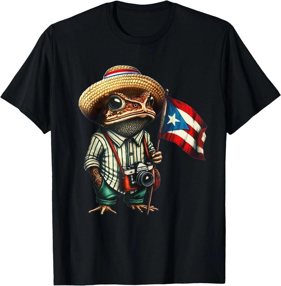 Coqui Frog Puerto Rico Puerto Rican Flag Taino Boricua T-Shirt Unisex T-Shirt S
