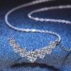 Micro Set Zircon Straight Row Smile Necklace Women Charming Collarbone Chain Fashion Jewelry