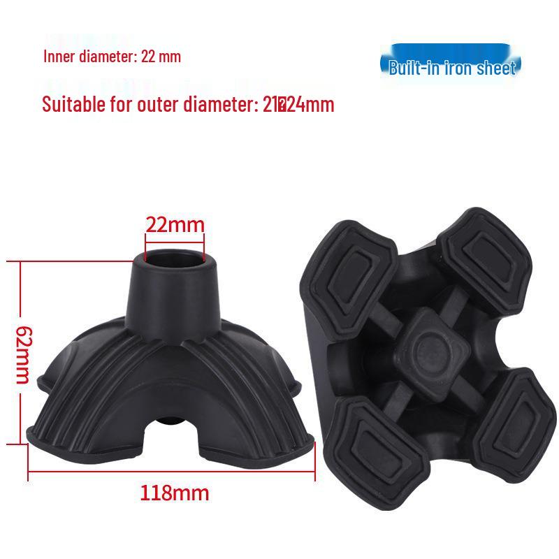 Non-slip Wear-resistant Quad Cane Rubber Feet Covers