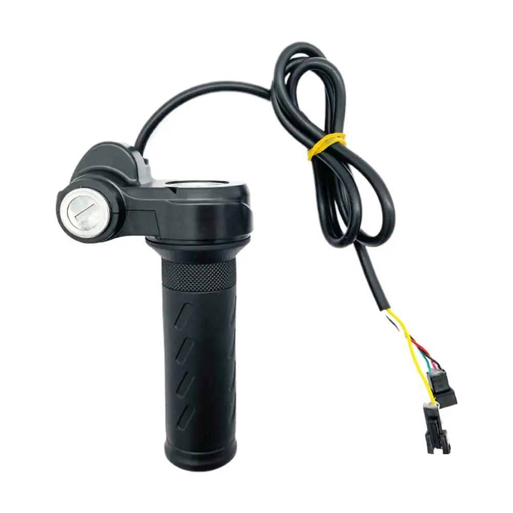 

Universal Electric Bike Handle Grips with Keys Easy Grip Anti Surfaces Slip Installation Accelerator Twist X6M4