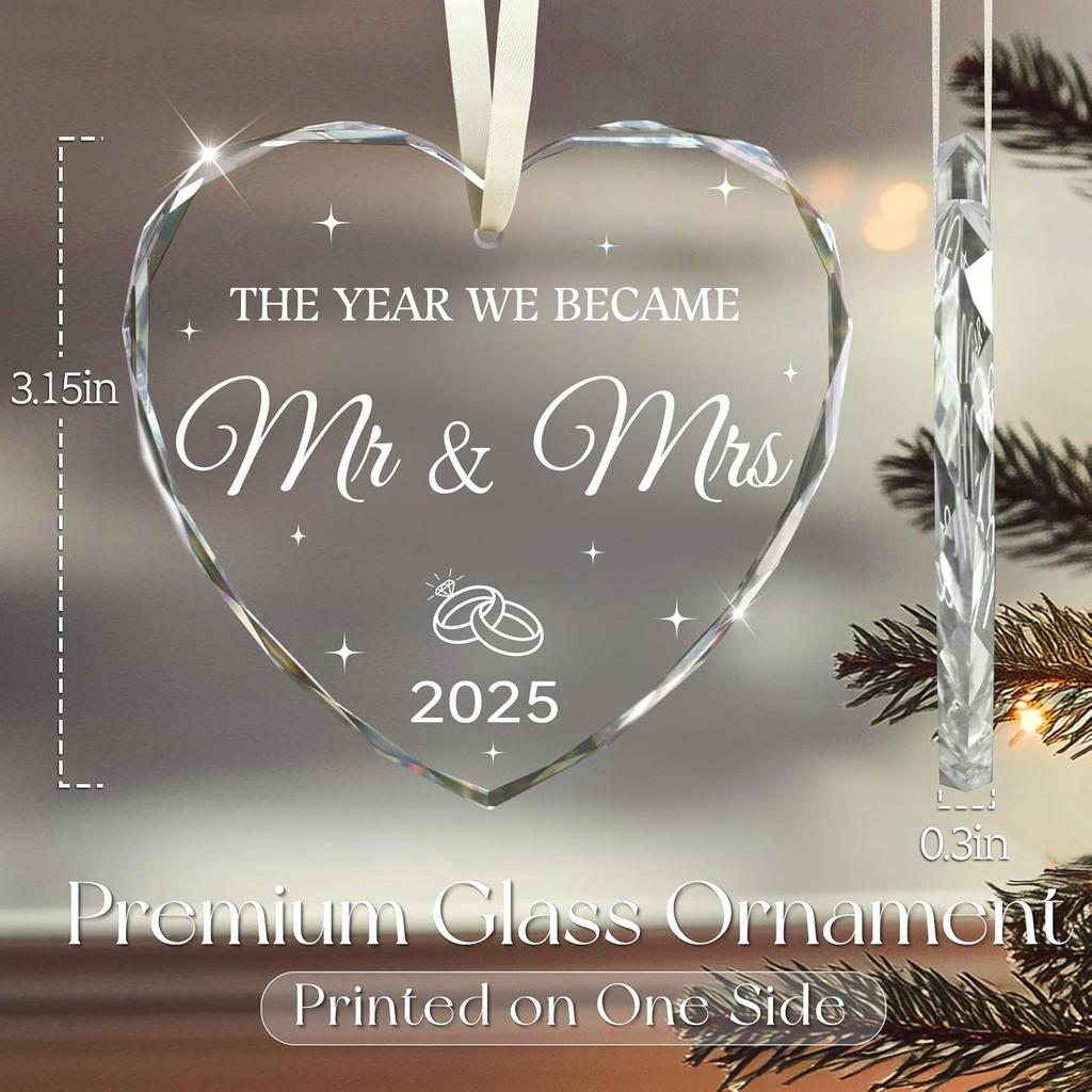 Wedding Gifts for Couples 2025, Mr and Mrs Gift Bridal Shower Gifts Wedding Gift Just Married Decorations for Bride, Newlywed Couple Just Married