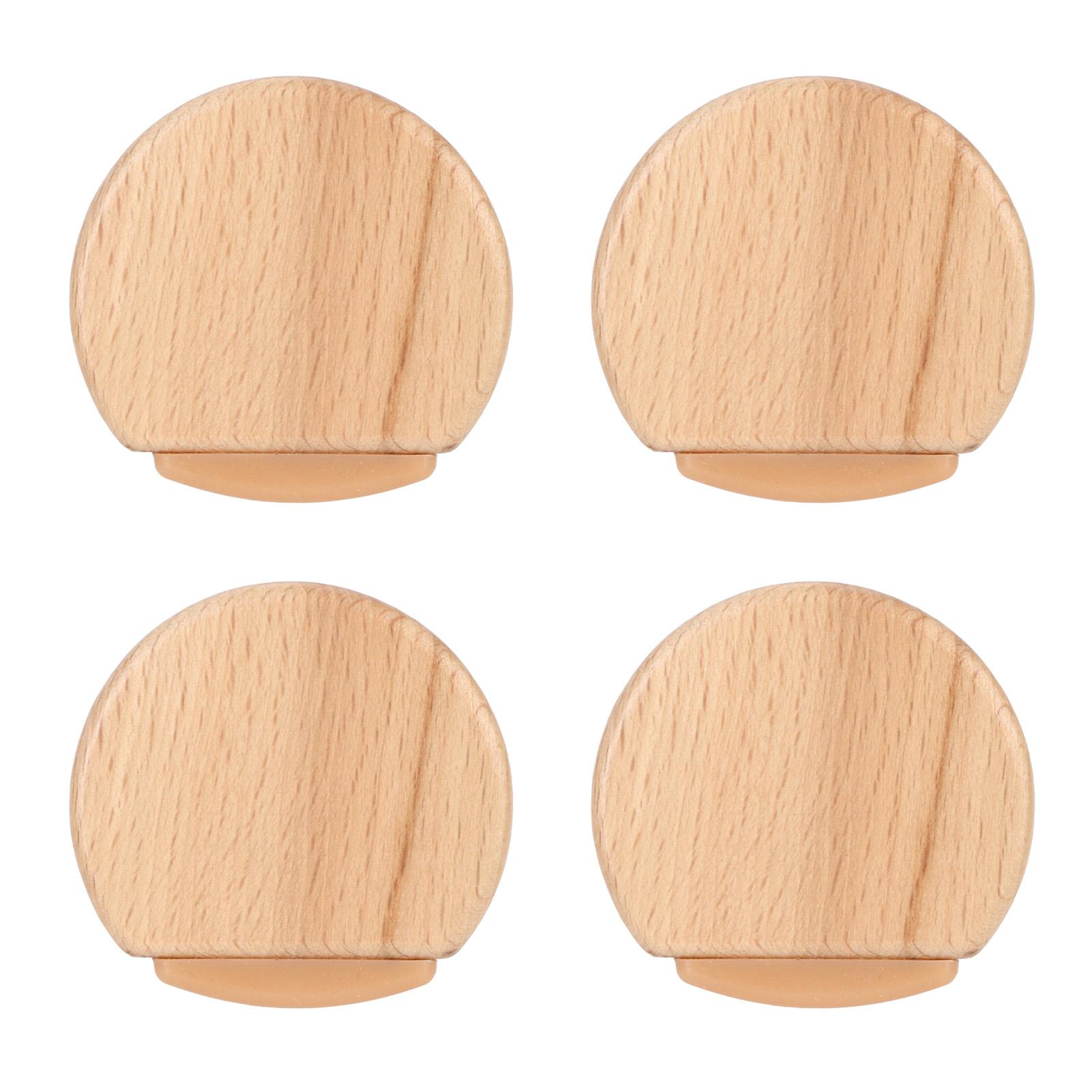 

4 шт. Набор деревянных дверных стопоров, предотвращающих скольжение, устойчивых к столкновениям, простая установка, свободный от ударов круглый