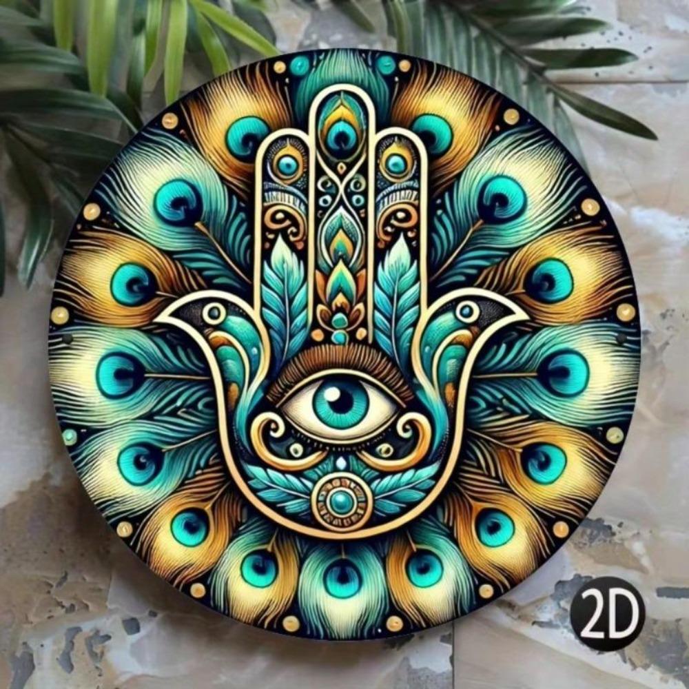 Œil Hamsa Métal Art Mural Décoration Intérieure Cadeau