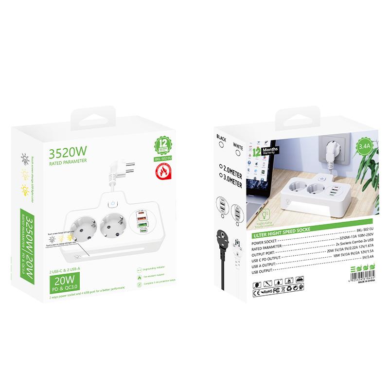 Steckdosenleiste EU AC Steckdose Multiprise Smart Home Erweiterung Elektrischer Adapter Wandstecker Konverter