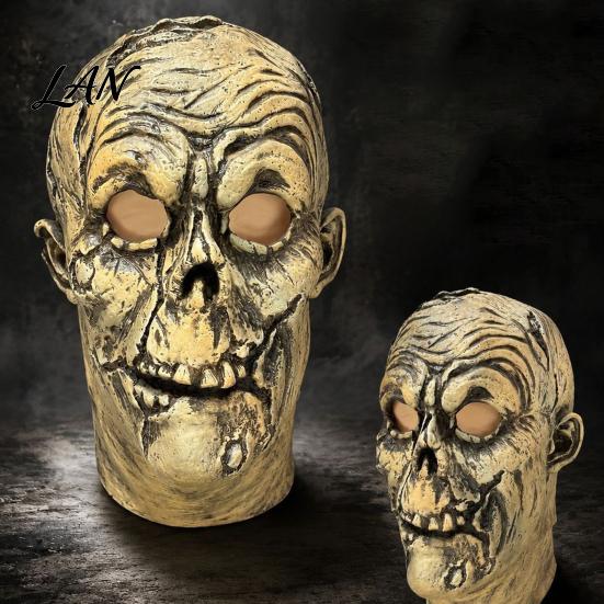 Maschera Costume di Halloween per Tutta la Testa Maschera Spaventosa, Cappuccio in Lattice Scheletro Marcio Realistico, Casco Teschio Durevole per Festa Horror Comodo per Segreto