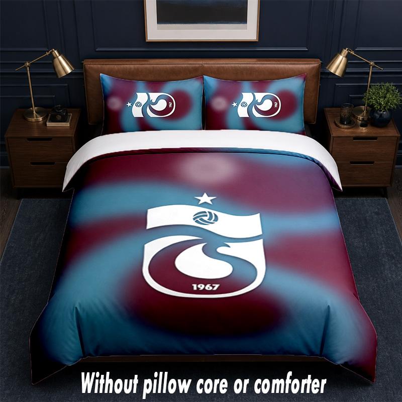 Trabzonspor FC Design Bed Bedding Set 1 Duvet Cover + 2 Pillowcases Soft Breathable Household Bed Linens